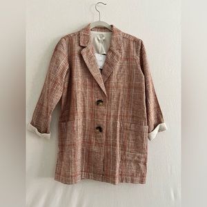 J Jill Oversized Henna Linen Blazer